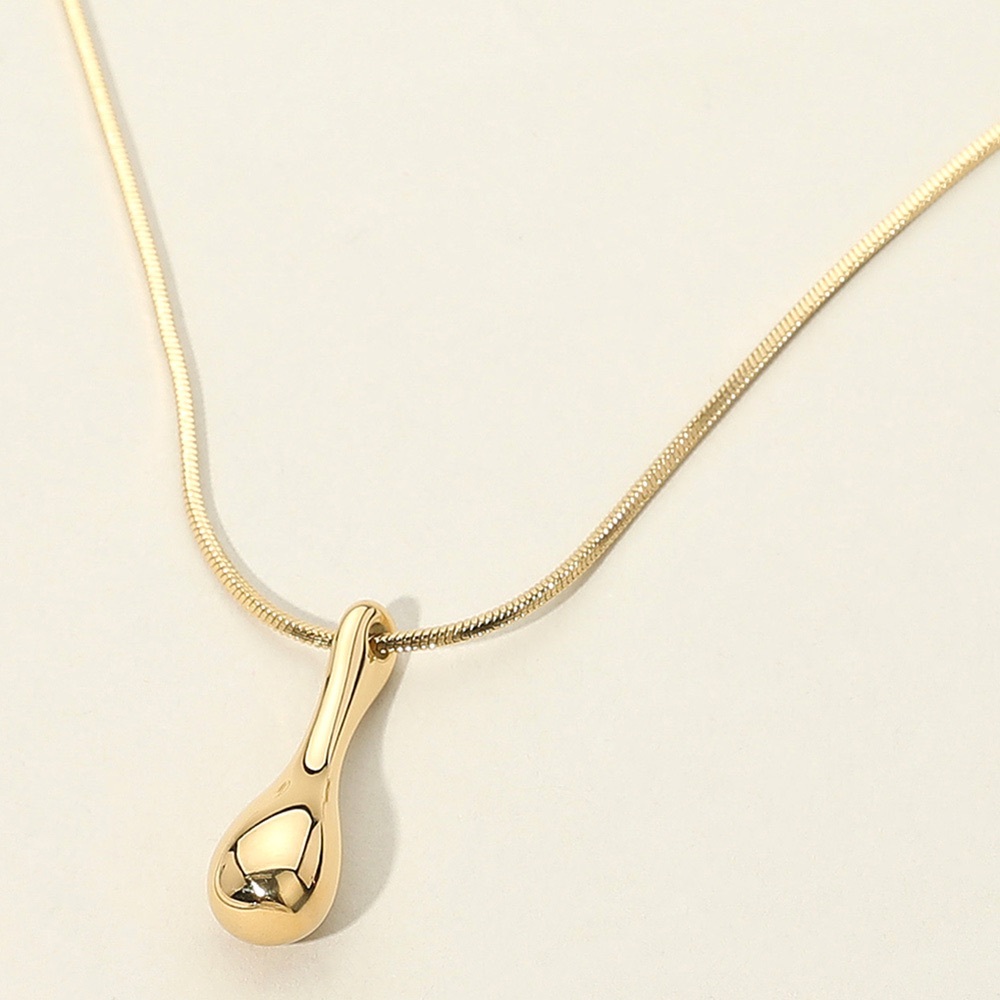 Abstract Long Teardrop Pendant Necklace
